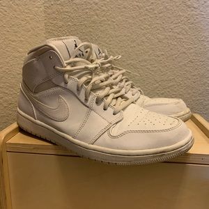 All White Jordan 1s